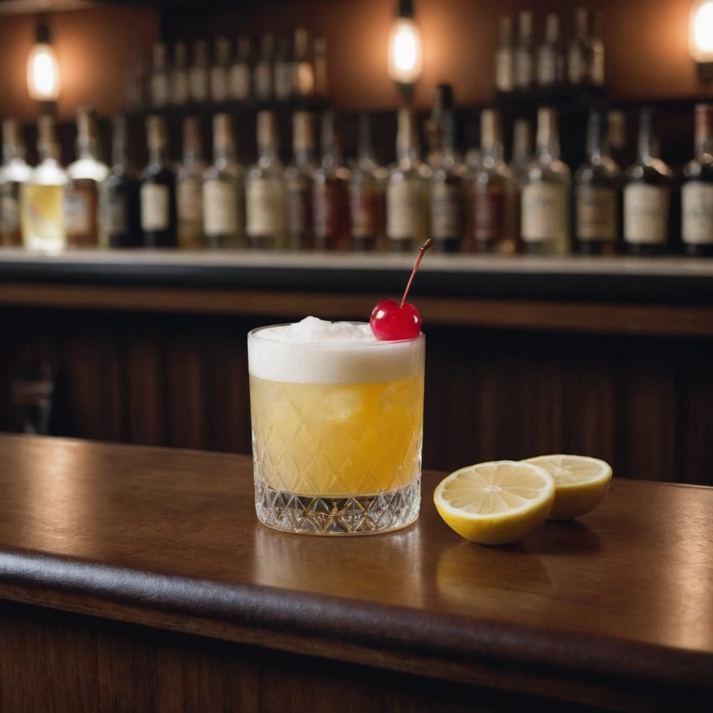 whisky com limão e cereja